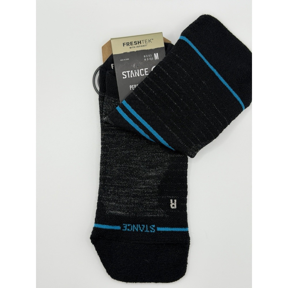 Stance Light Wool Tab Performance Socks Black Womens Medium A248A24LIG NWT